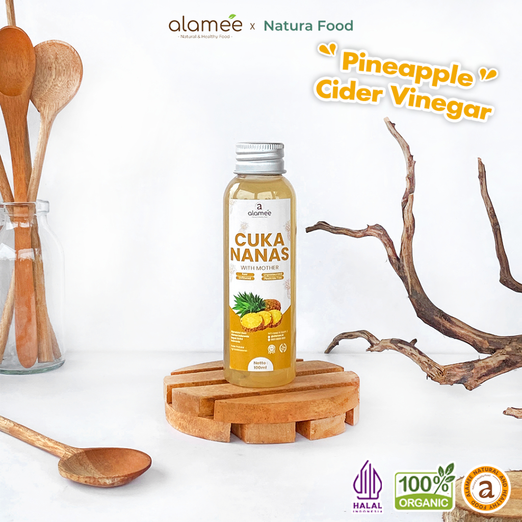 

ALAMEE Cuka Nanas Organik Original Pineapple Cider Vinegar With Mother 100ml