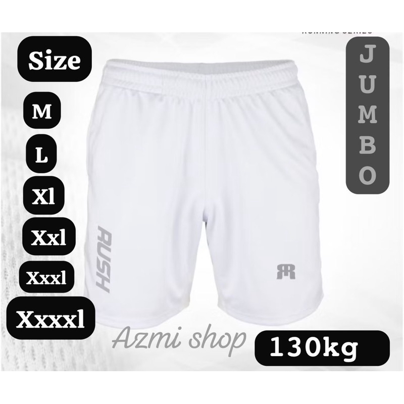 KOLOR PENDEK JUMBO KOLOR PENDEK OLAHRAGA JUMBO KOLOR SPORT PRIA WANITA WARNA PUTIH