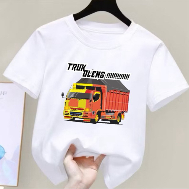 Baju Kaos Atasan Anak Anak Umur 2-10 Tahun Motif Truk Oleng