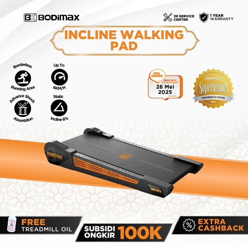 BODIMAX WALKING PAD INCLINE/ WALKING PAD / TREADMILL / TREADMIL INCLINE/ ALAT OLAHRAGA