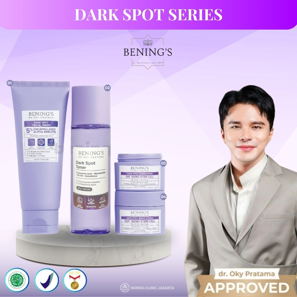 PROMO BENING'S PAKET DARKSPOT - Benings Klinik Skincare Dr Oky Untuk Flek Melasma Noda Hitam Wajah