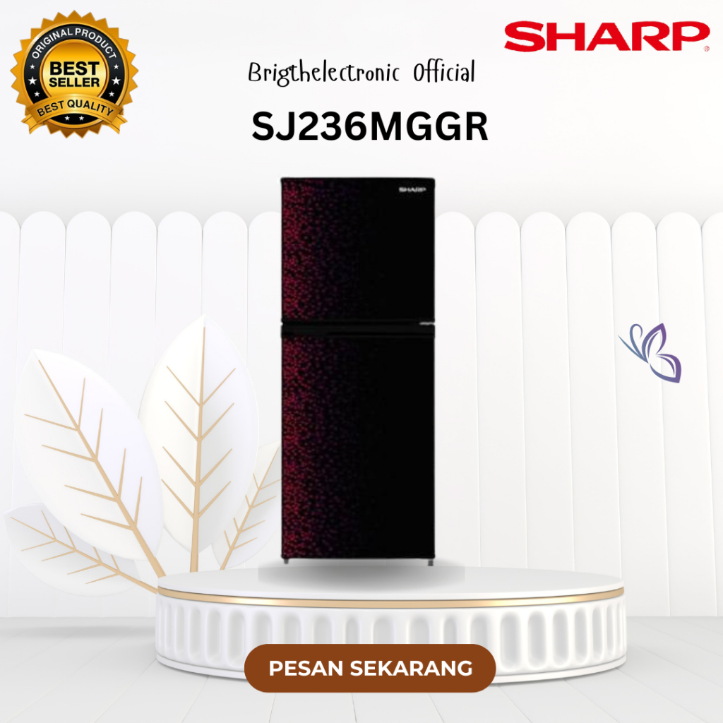 SHARP KULKAS 2 PINTU SJ236MGGR 205 L ORI/SJ-236MGGR/SJ 236MGGR/SJ 236 MG GR/SJ-236-MG-GR/SJ236-MGGR