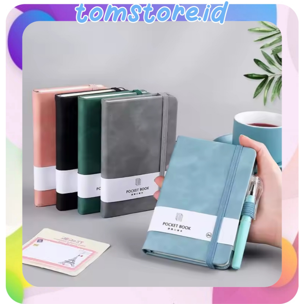 

TOMSTORE Notebook A7 Pocket Buku Diary Kecil Pertemuan Scrapbook Mini S148