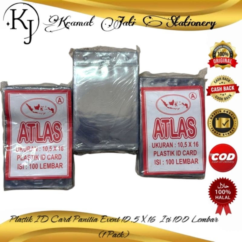 

Plastik ID Card Panitia Event 10.5 X 16 Isi 100 Lembar