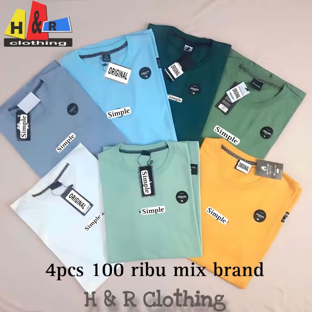 Kaos 100 Ribu Dapat 7 Baju Koas Dewasa Paket Usaha Distro Motif-Motif Terbaru / Atasan Pria dan Wani