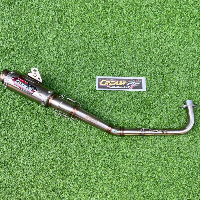 Knalpot Creampie Original Jupiter Z 130 Vega R New CP2 RX CP3 Oval MBKW Kolong Naik Stenlis Fostep S