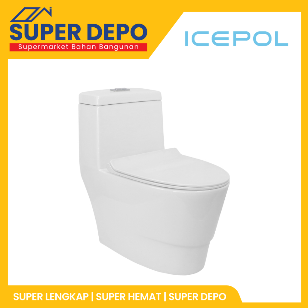 CLOSET/KLOSET DUDUK ICEPOL - MONO IC 8011+S.KRN+FLEX WHITE AS 30 CM