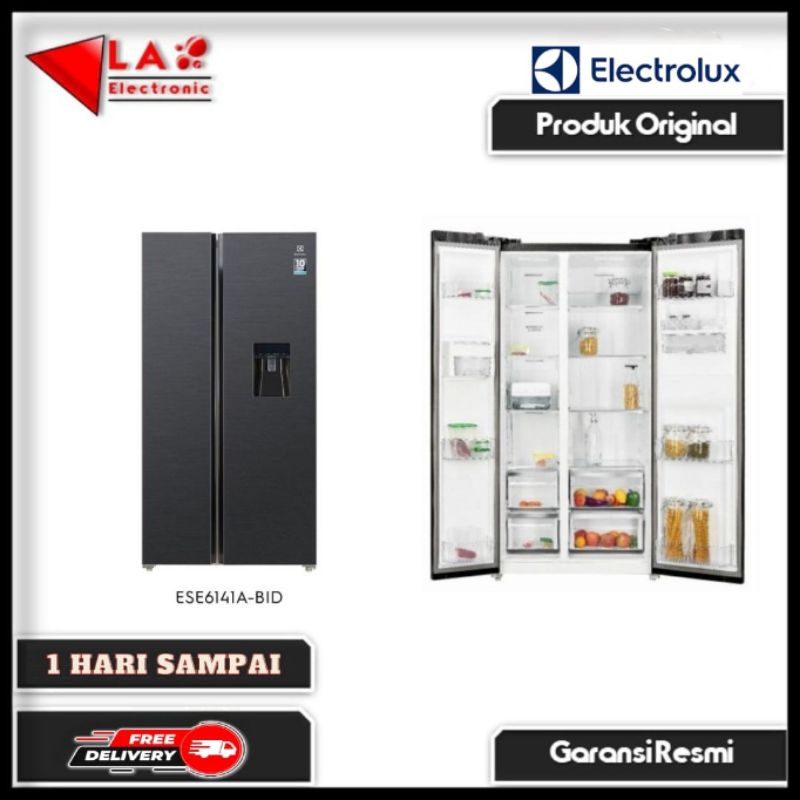 ELECTROLUX ESE6141A-BID Kulkas Side By Side Inverter Kapasitas 606 Liter ESE6141BID ESE6141