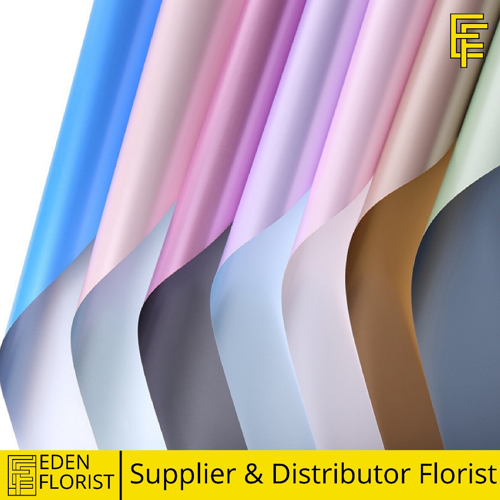 

Kertas Buket Bunga Glossy Hologram Twotone Flower Wrapping Paper Cellophane KB6071
