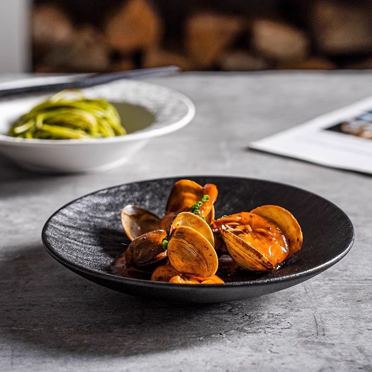 JURO Deep plate/Pasta plate/Piring makan keramik HQ