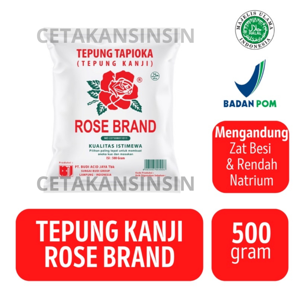 

Tepung Tapioka / Tepung Kanji Rose Brand [500gram]