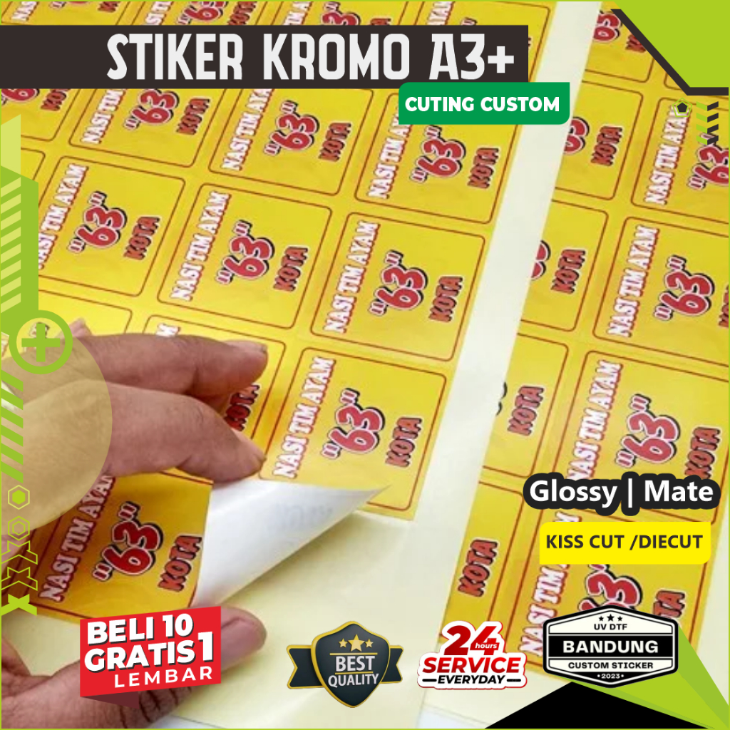 

Cetak Stiker Chromo Cut A3 Murah | Cetak Stiker Label Kemasan Makanan Minuman Online Shop