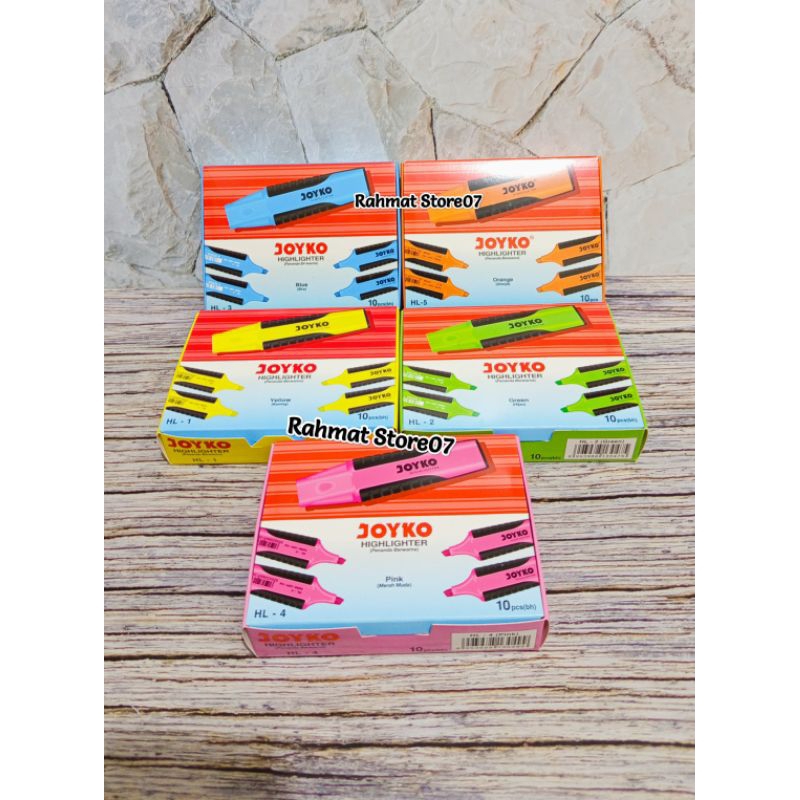 

1 Pak Isi ( 10 Pcs ) Highlighter Penanda Warna Joyko/Stabilo Joyko Penanda Warna