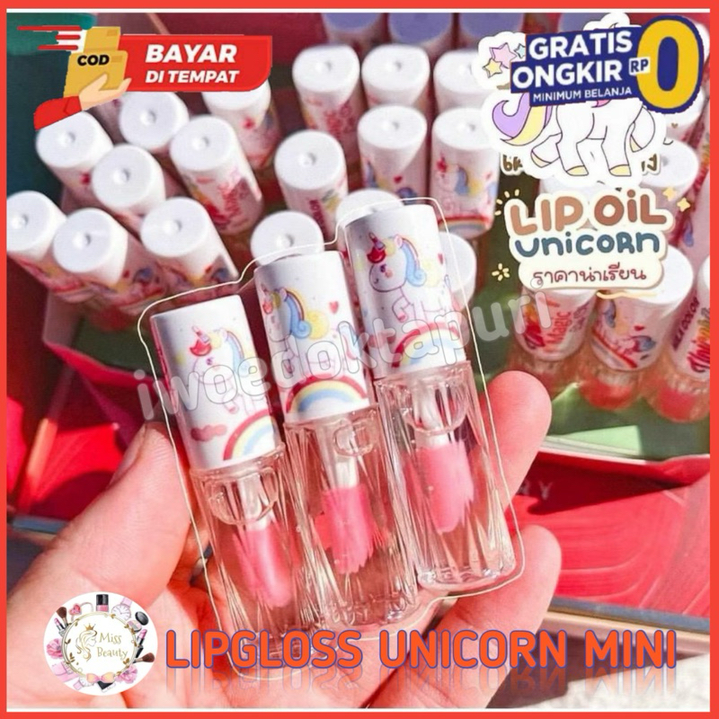 IWD Mila Color Lip Oil Unicorn Mini Liptint Lipgloss Murah Grosir bisa Cod Surabaya Malang Jakarta