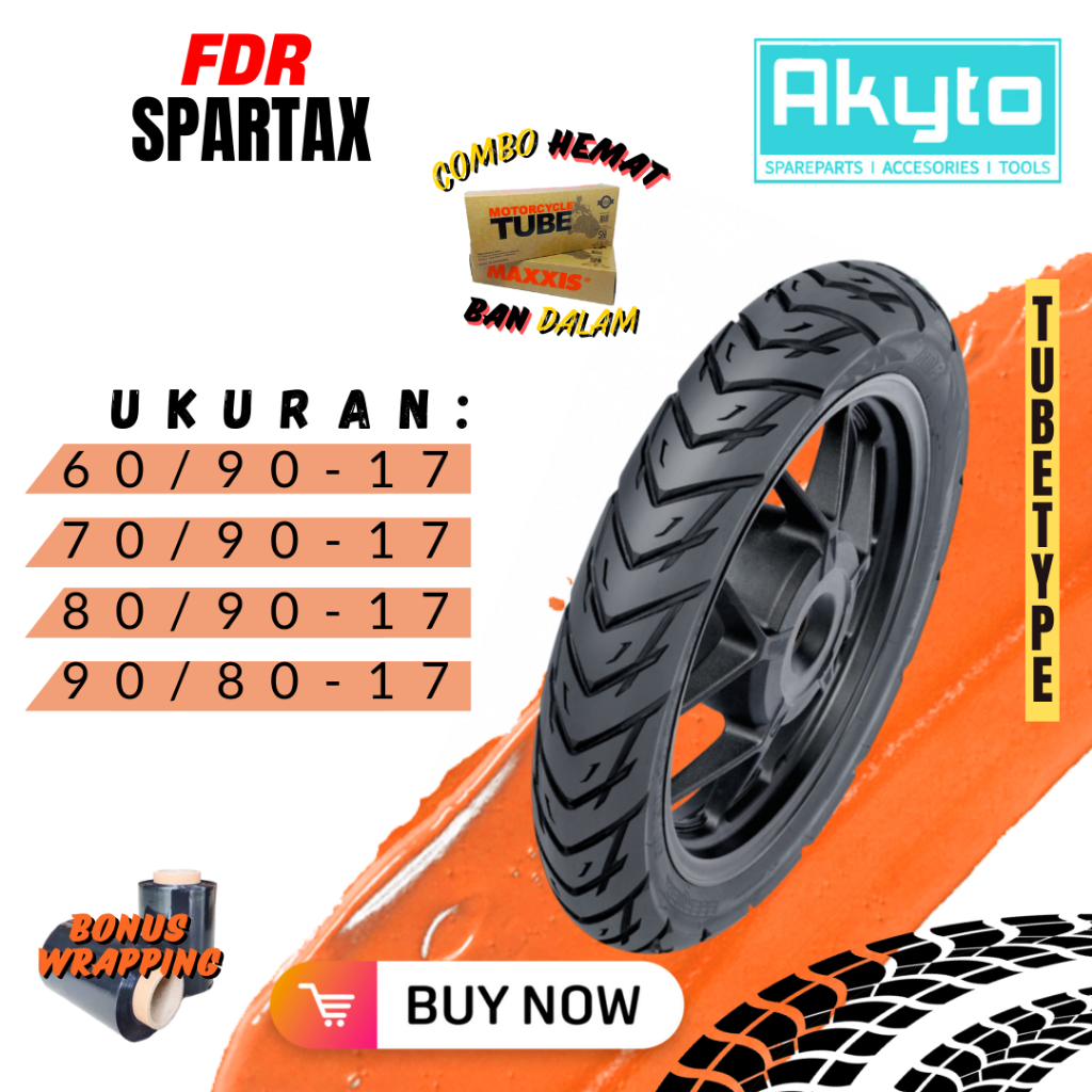 BAN FDR SPARTAX RING 17 / BAN TUBETYPE / BAN MOTOR RING 17 / BAN R17 / (60/90-17  , 70/90-17 , 80/90