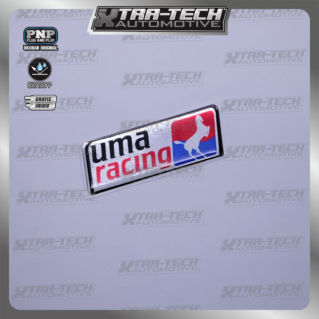 Emblem logo uma racing / emblem timbul uma racing / sticker uma racing / stiker logo uma racing / em