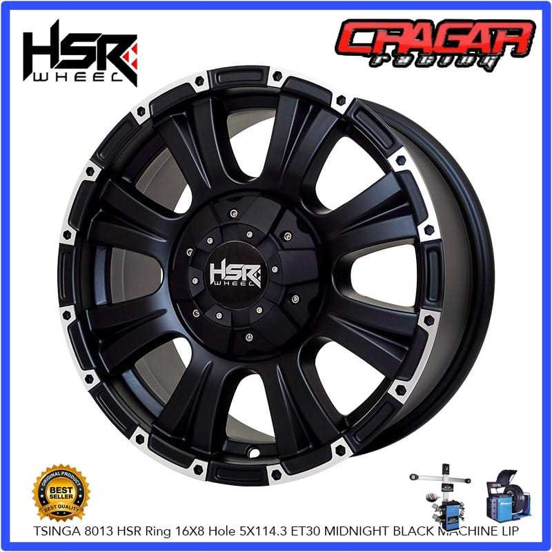 Velg Mobil Semi Offroad Ring 16 Lubang 5 Buat Hilux Rush Terios Hrv Dll HSR Wheel Tsinga R16