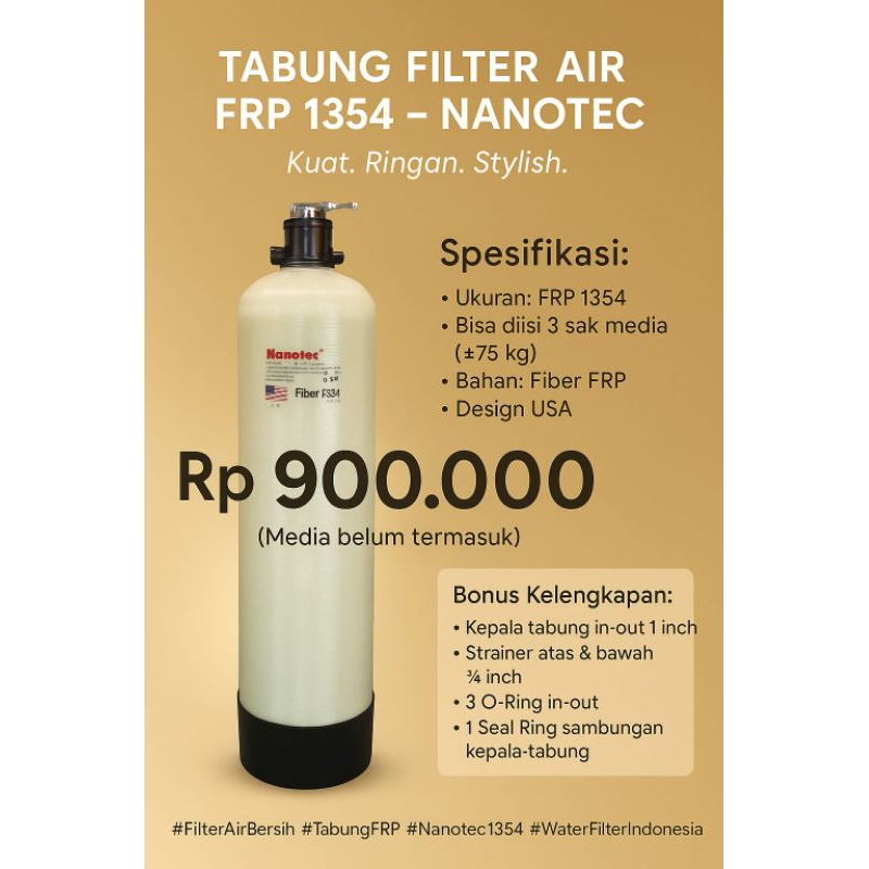 Tabung Filter Air Nanotec 1354 FRP