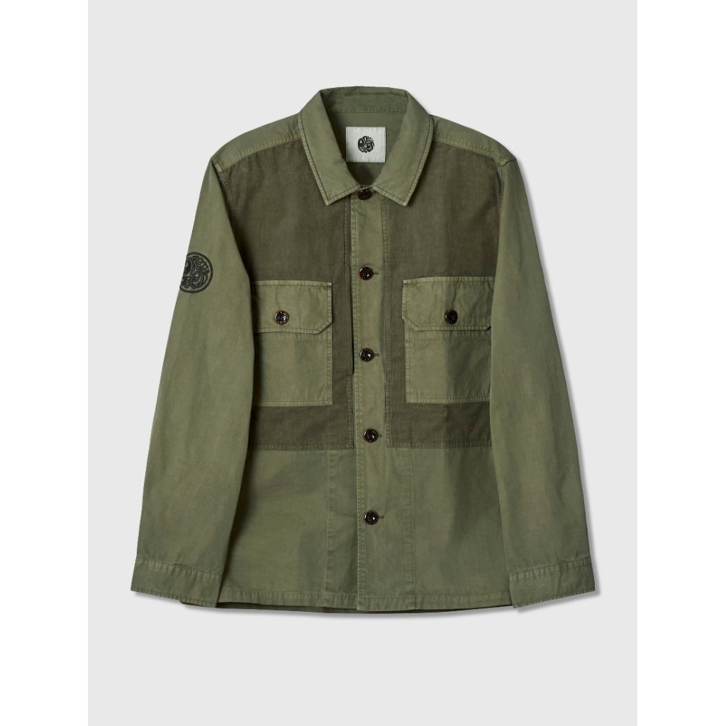 Pretty Green Mountefield Overshirt Jacket Khaki Original