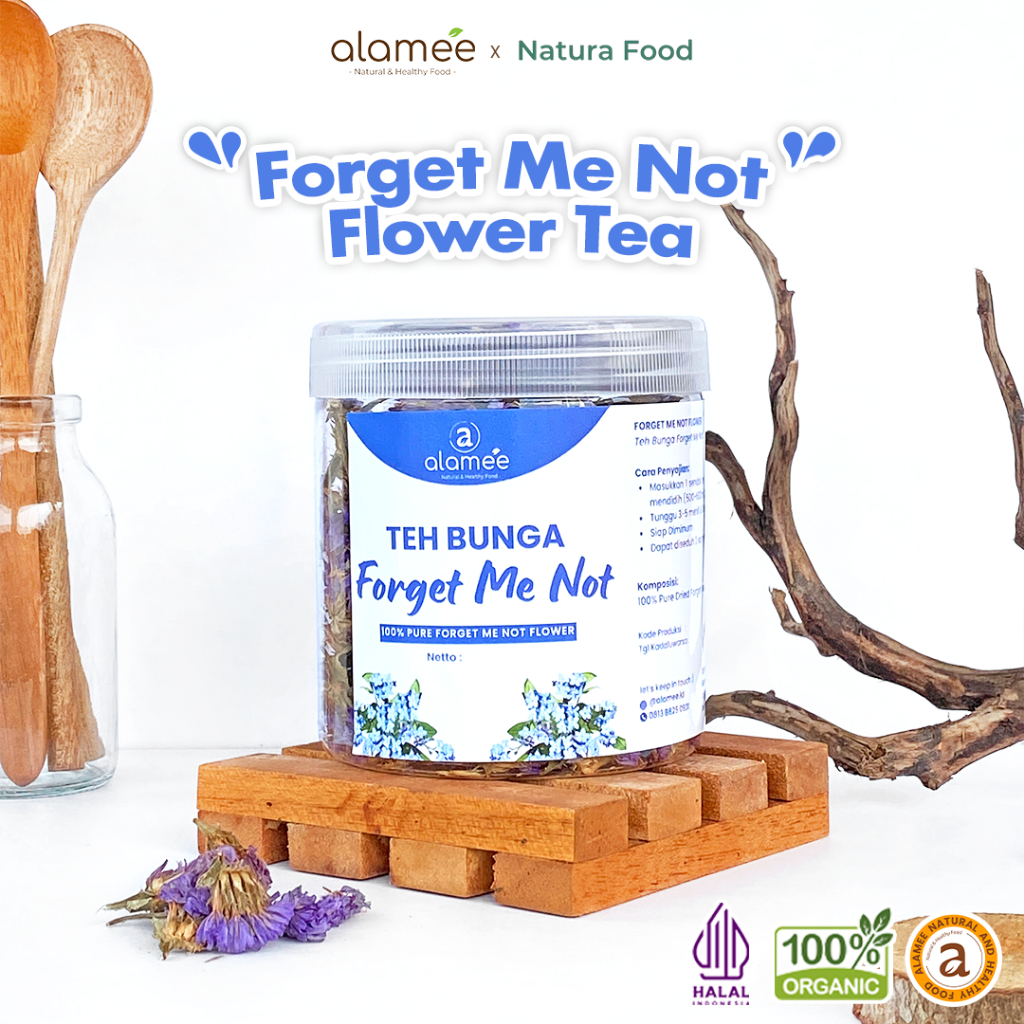 

ALAMEE Forget Me Not Flower Tea Teh Bunga Organik Kering Dried 50gr Premium