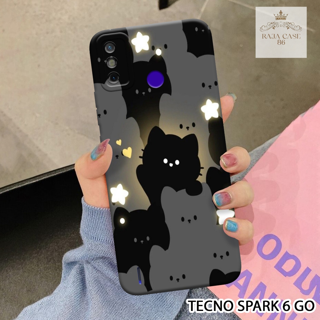 Softcase Tecno Spark 6 Go - Rajacase - Case Tecno Spark 6 Go - Motif Case Kartun - Case Tecno Spark 