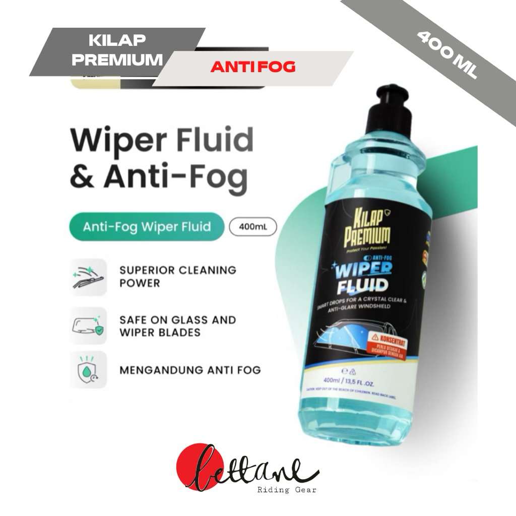 Kilap Premium - Wiper Fluid Concentrate Anti Fog Cairan Wiper Kaca Mobil Anti Baret