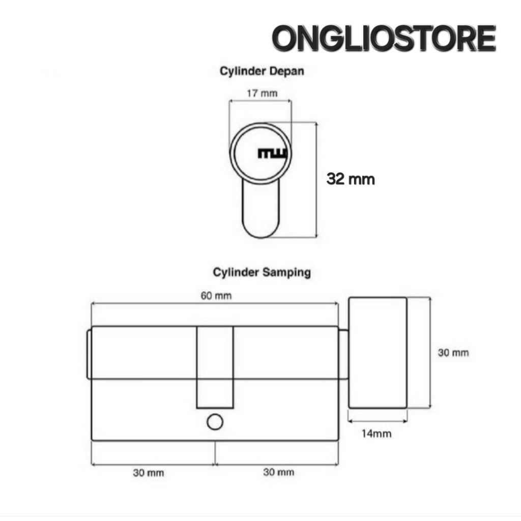 BELOCCA Silinder anak kunci pintu rumah Stainless Komputer