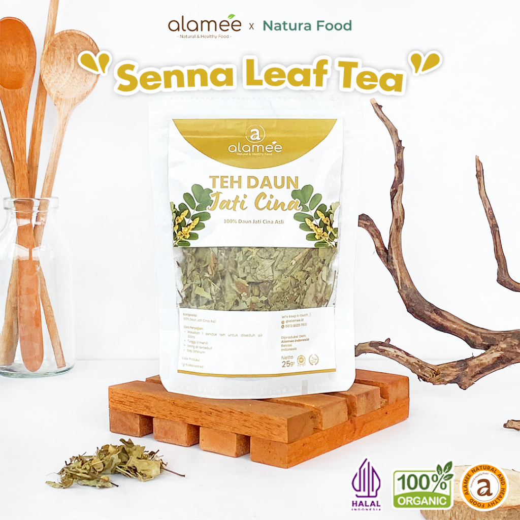 

ALAMEE Senna Leaf Tea Teh Daun Jati Cina Herbal Alami Organik Dried Flower Premium 25gr