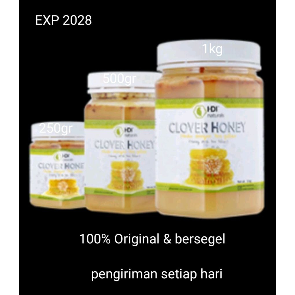

Madu Clover Honey(250gr,500gr,1kg)free sendok kayu Exp 2028