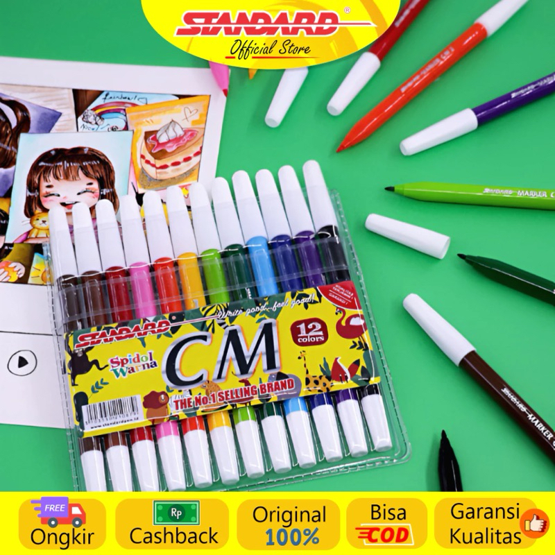 

Standard - Spidol Set 12 Warna CM 2