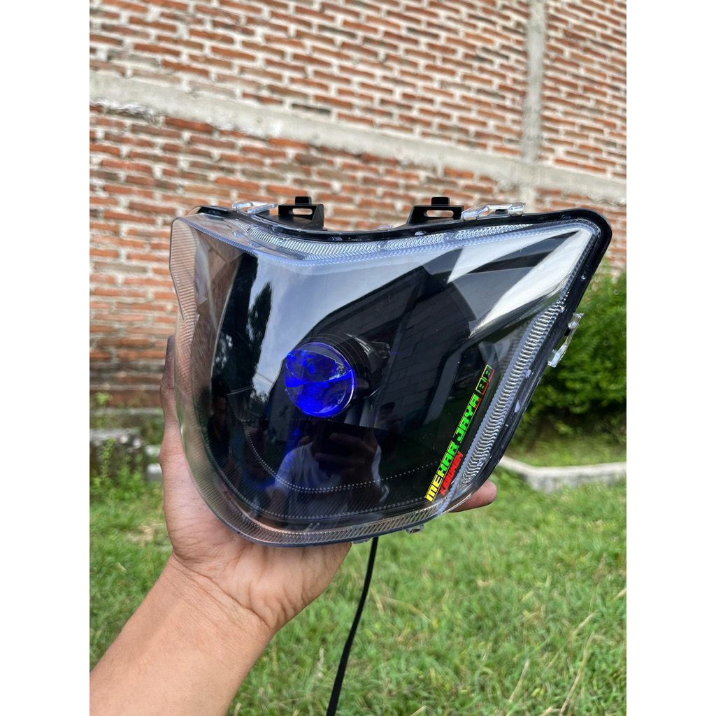 Lampu biled soket h4 Jupiter MX KING v1 custom lampu H4 cahaya biled