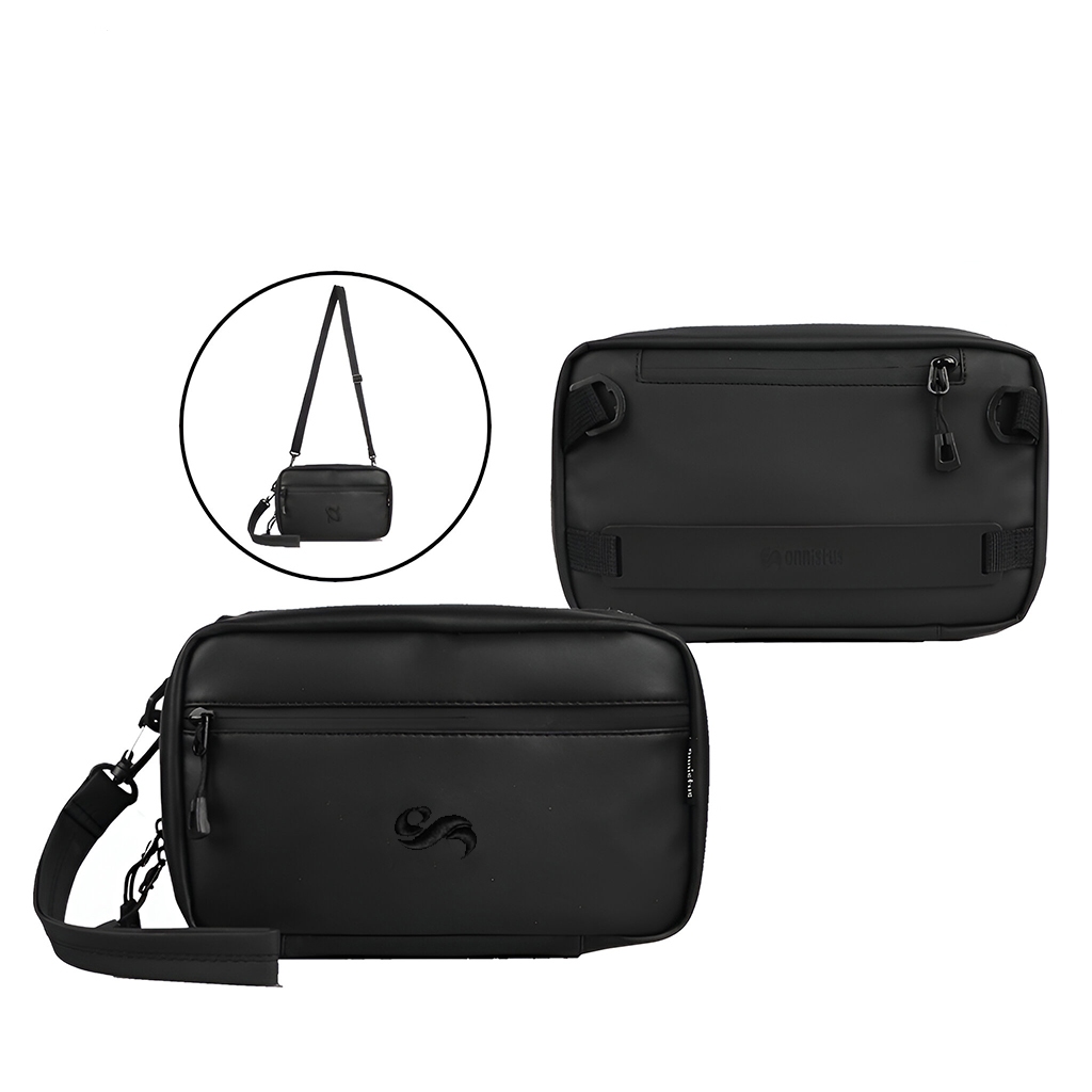 Onns_Handbag Pria Premium Waterproof Original Branded Hitam Terbaru 2025
