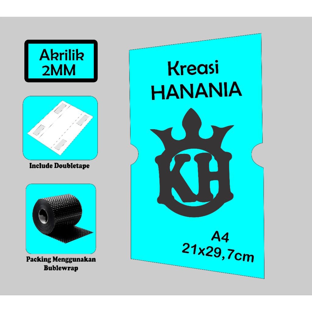 

BINGKAI BROSUR flyer sign akrilik A4 Frame akrilik tempel dinding doubletape