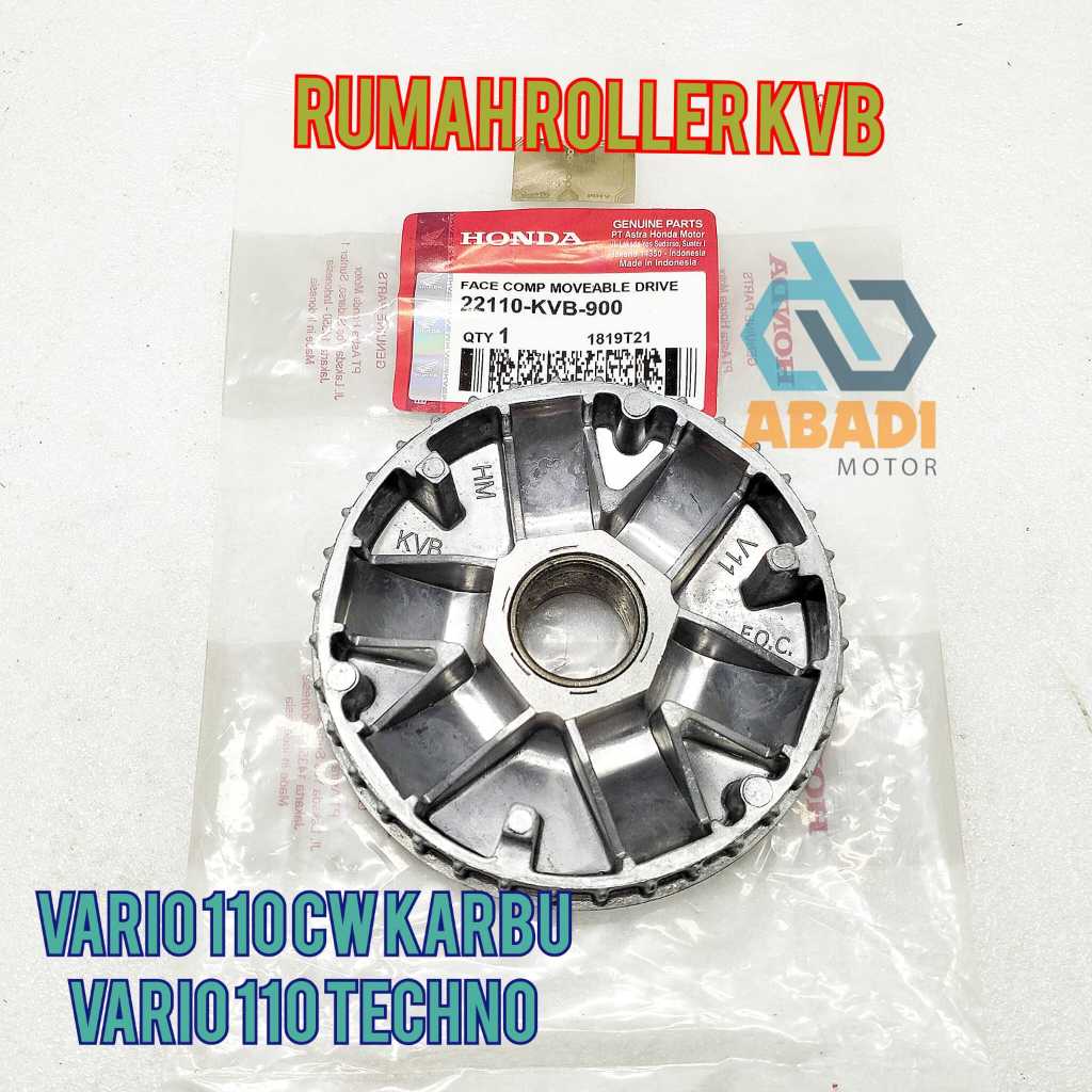 Rumah Roller Ori Honda KVB Vario 110 CW Karbu Vario 110 Techno Variator CVT Roler Loler Original AHM