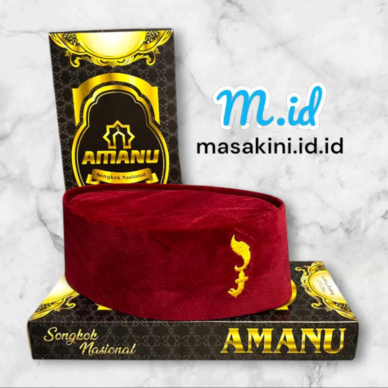 Peci kujang merah maron/peci merah maron /songkok kujang merah maroon