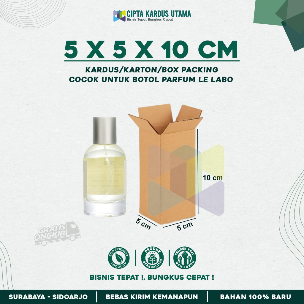 Kardus Packing 5x5x10 / Box packing / Karton Packing cocok untuk botol parfum le labo
