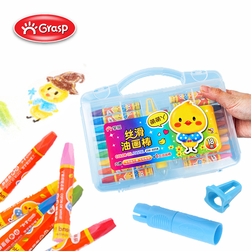 

GRASP Crayon Oil Pastel Lukis 12/18/24/36 Warna Krayon Minyak Tidak Mudah Patah Free Handle CR001