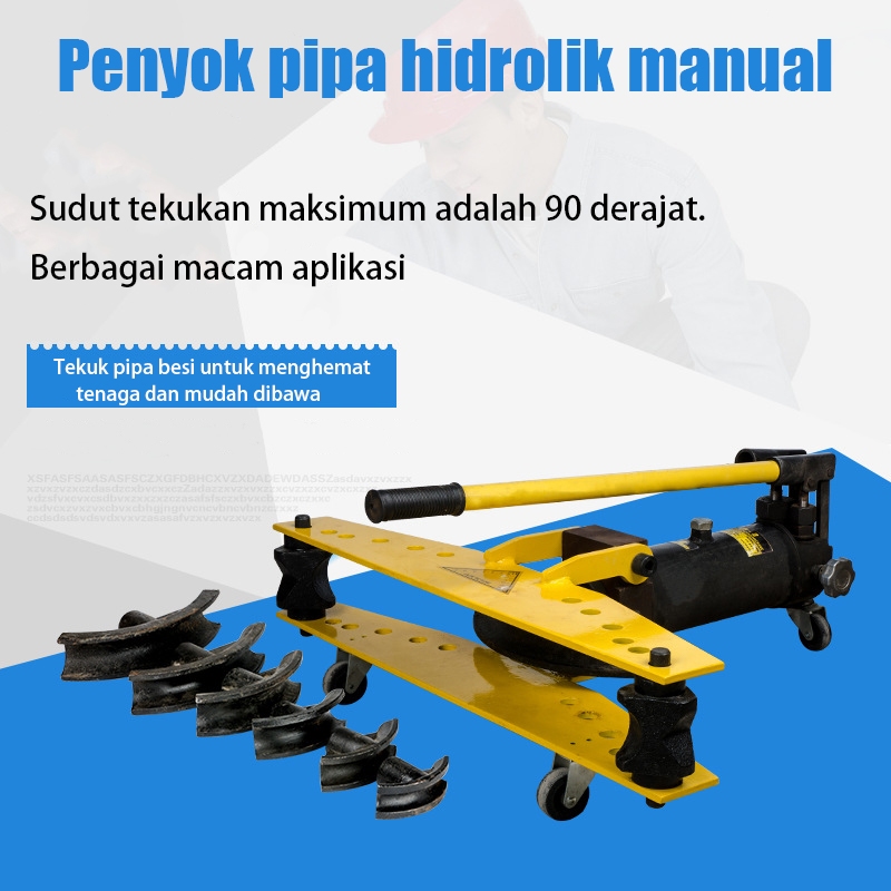 Alat Bending Pipa Hidrolik Manual 22-60mm Besi/Galvanis/Stainless/Aluminum Pipe Bending Tool Alat Be