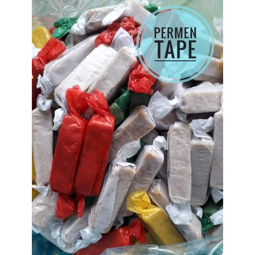 

500 gram permen tape warna panjang asli kediri permen tape enak manis