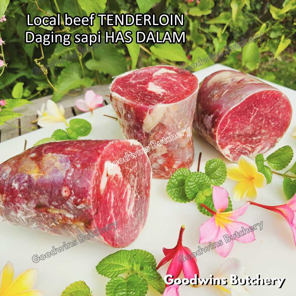 

Beef TENDERLOIN Local Premium wellington small roast cuts | daging sapi has dalam eye fillet mignon frozen