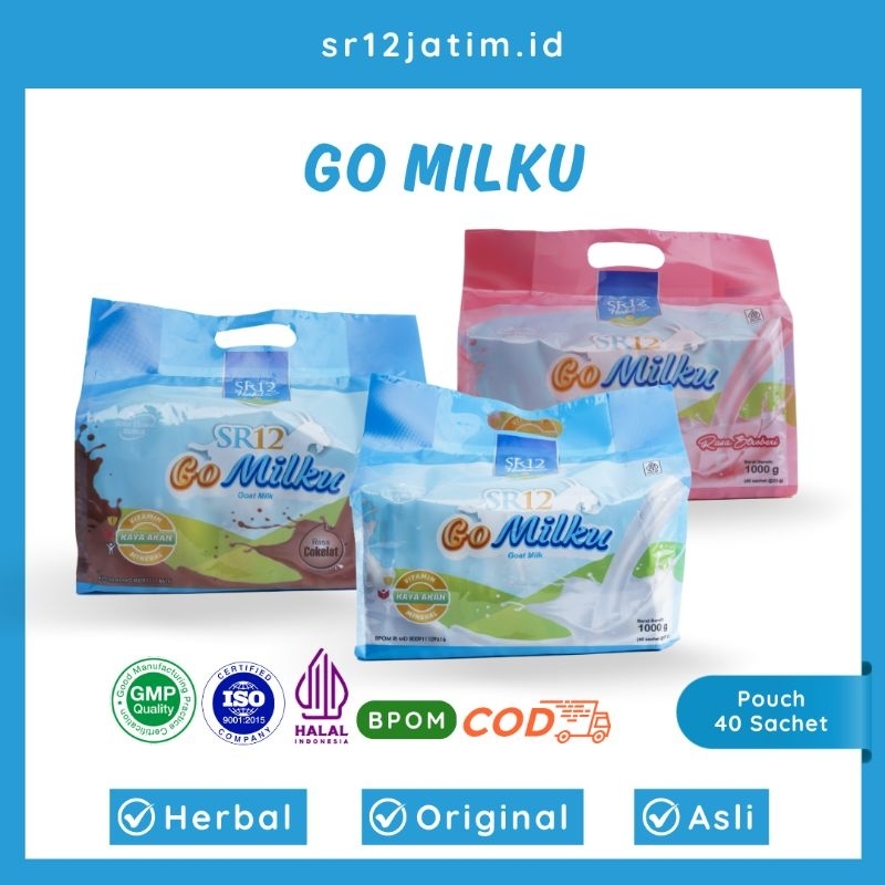

Go Milku SR12 - Susu Kambing Etawa Premium Penambah Berat Badan 40 Sachet Paket Nutrisi Aman Bumil Busui