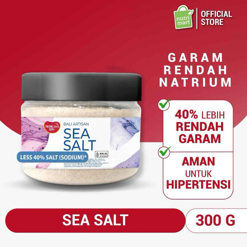 

Tropicana Slim Bali Artisan Sea Salt 300gr - Garam Bali Rendah Natrium