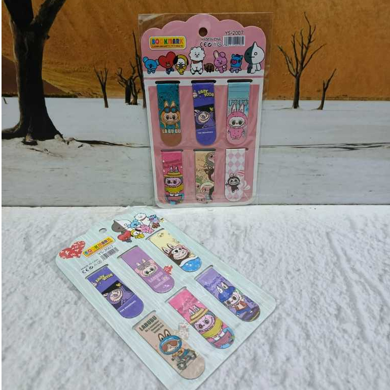 

(6pc) pembatas buku magnet/magnetic bookmark/post it magnet LABUBU