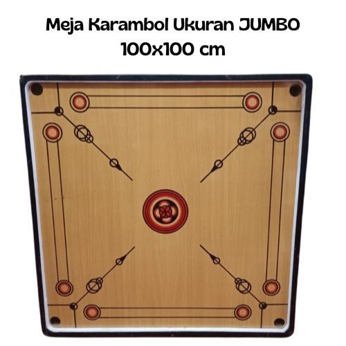 PAPAN KARAMBOL UKURAN XL JUMBO 100x100cm FREE BIJI KARAMBOL DAN KRISTAL TERMURAH