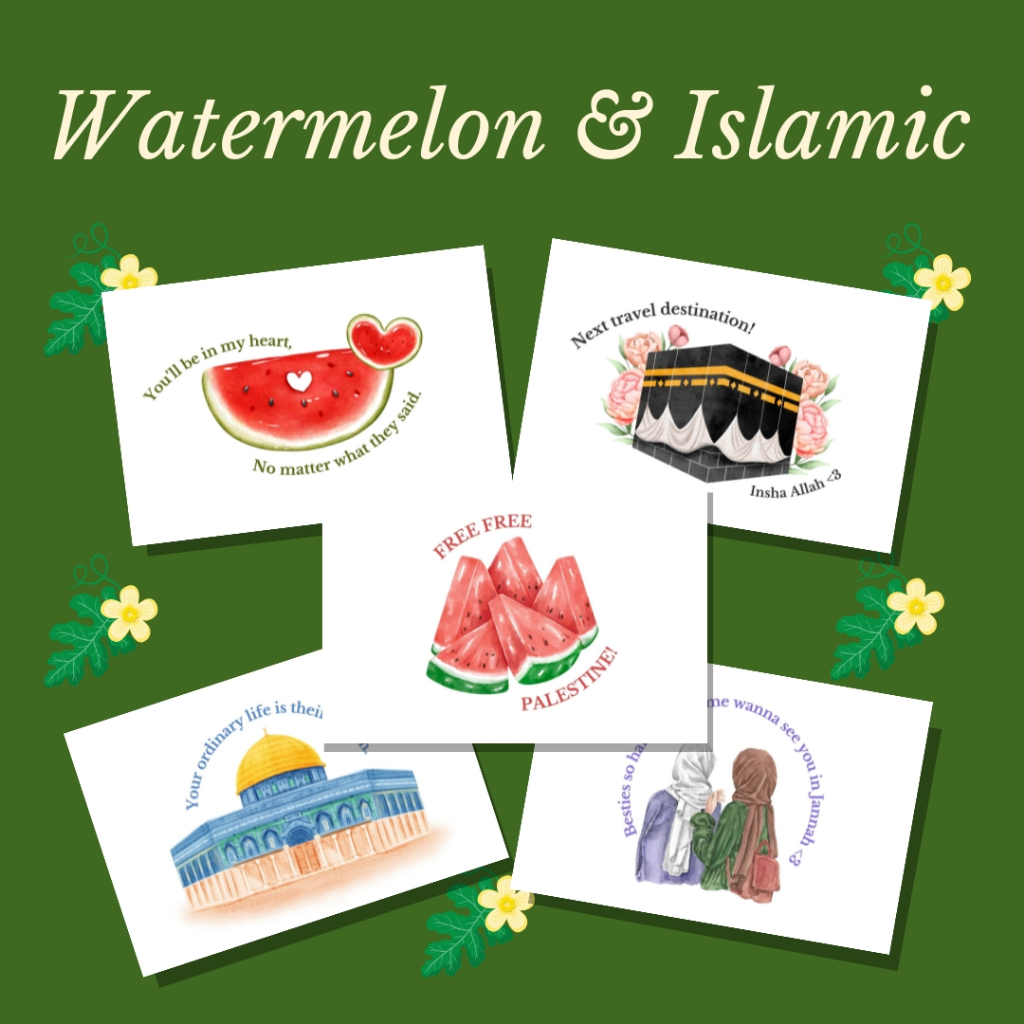 

Watermelon & Islamic Postcard | Kartu Pos Semangka & Islami | Kartu Ucapan Islami | Verystuatic
