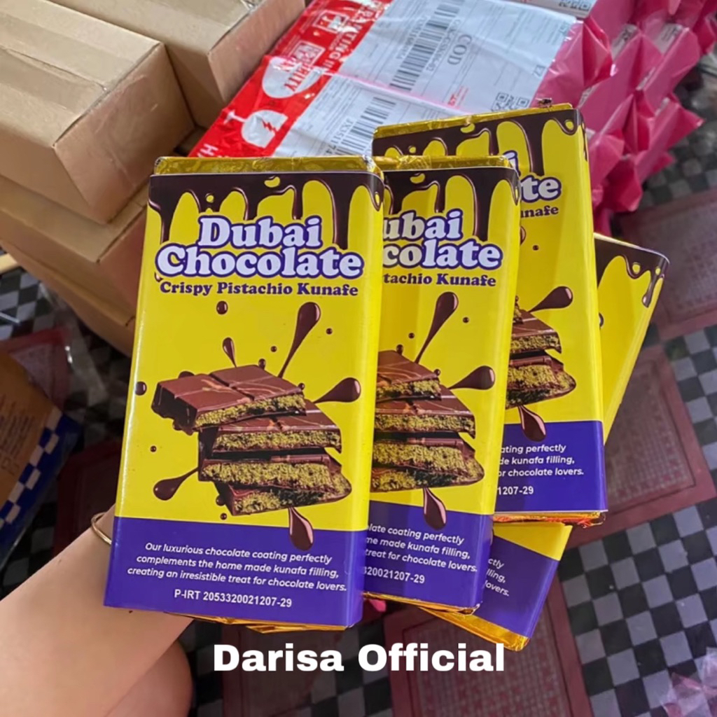

Nycyta Home Coklat Dubai Chocolate Bar Crispy Pistachio/Pistachio Kunafa Chocolate Dubai/ 100G