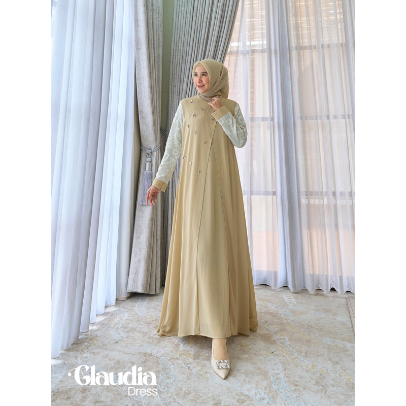khanza Gamis Marevi original,Marevi brukat,setelan marevi