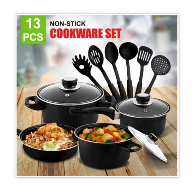 Star Royal Non Stick Cookware Set isi 13 pcs Panci Wajan Alat Masak