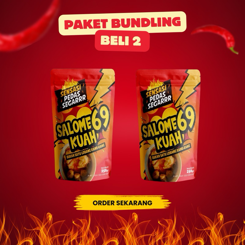 

BUNDLING LEBIH MURAH BELI 2 | Salome Kuah Pedas | Bakso pangsit Kuah pedas cili oil