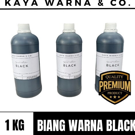 

KODE N18T Biang Warna BLACK Pigmen Tinta Sablon Waterbase Ink KAYA WARNA CO 1kg